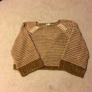 Gold Chenille Anthropologie sweater
